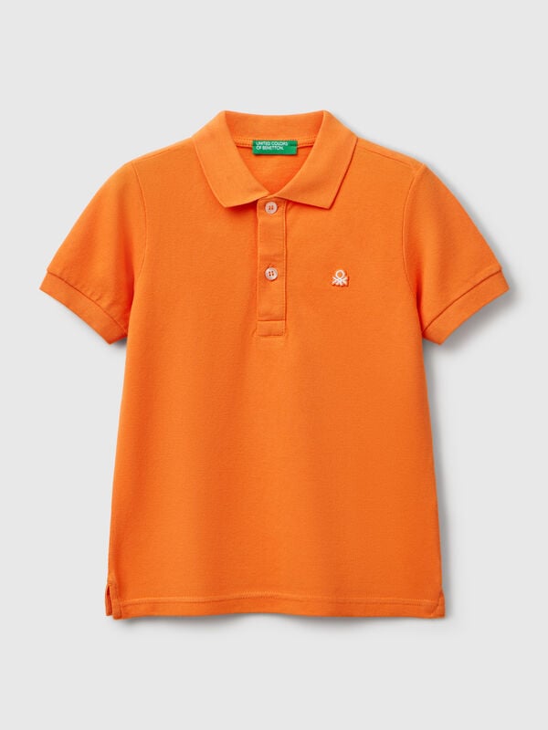 Polo de manga corta de algodón puro Niño