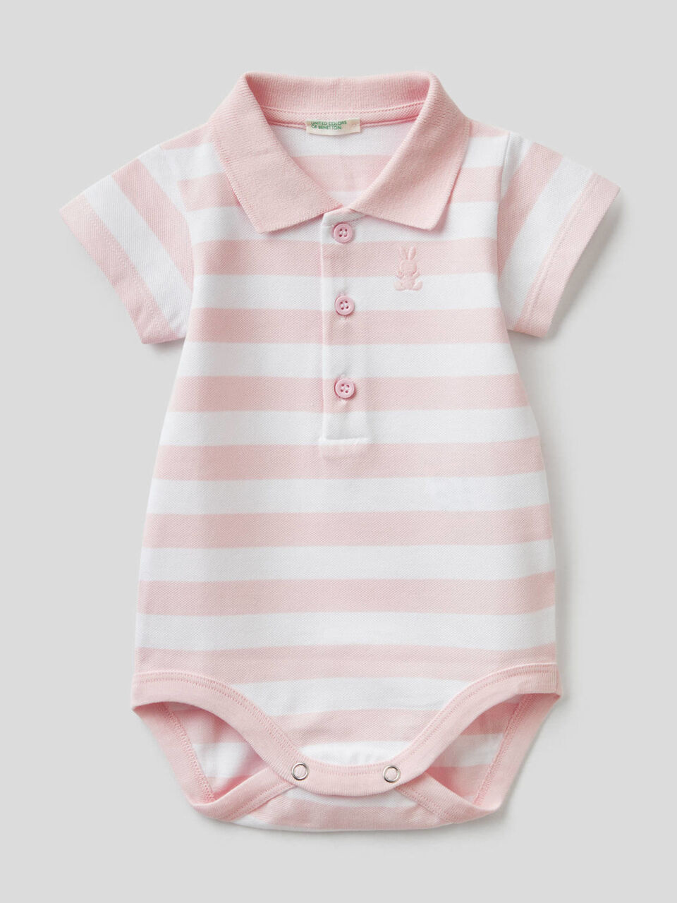Body de estilo polo de algodón elástico image number 1