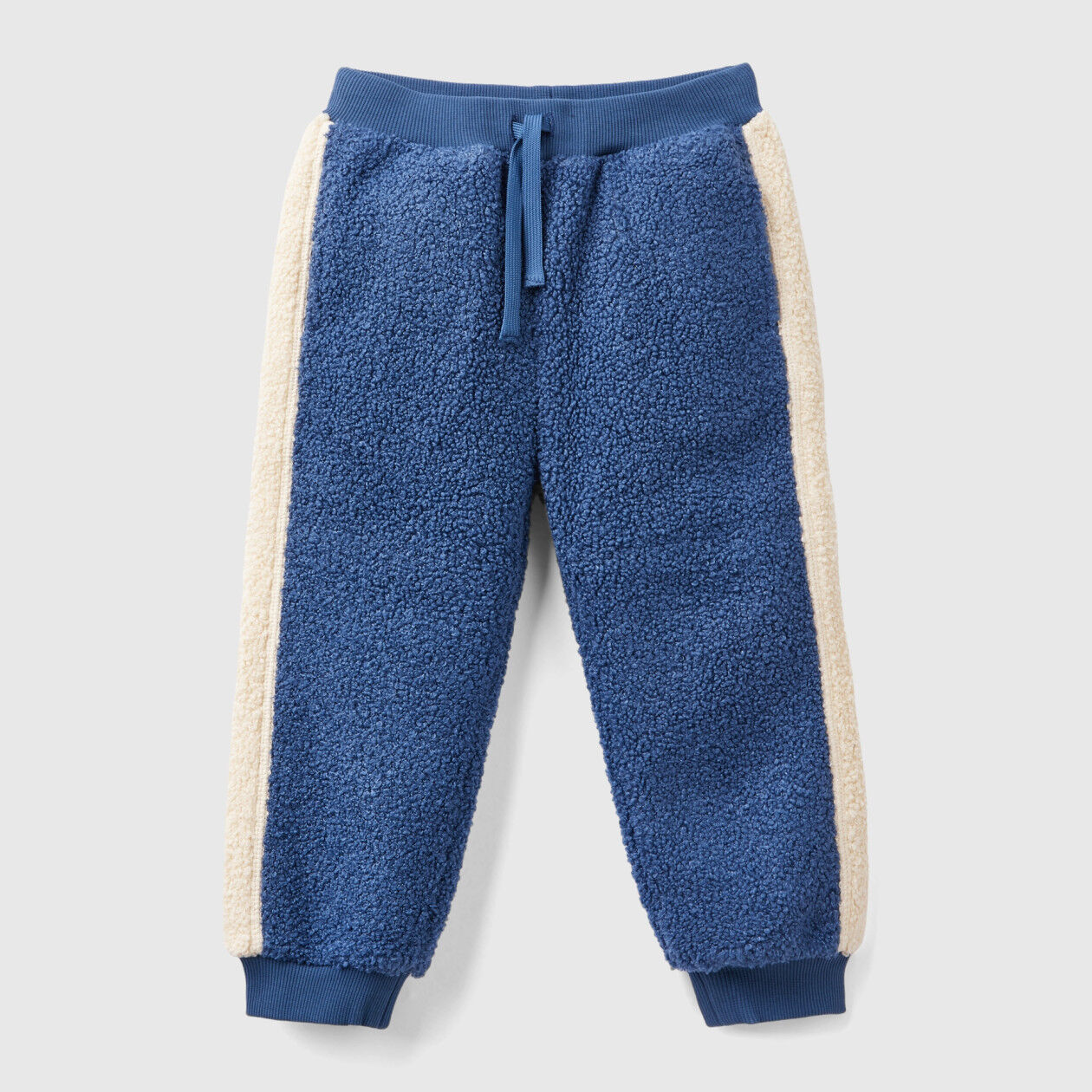 Joggers con efecto peluche Azul Gris ceo Benetton