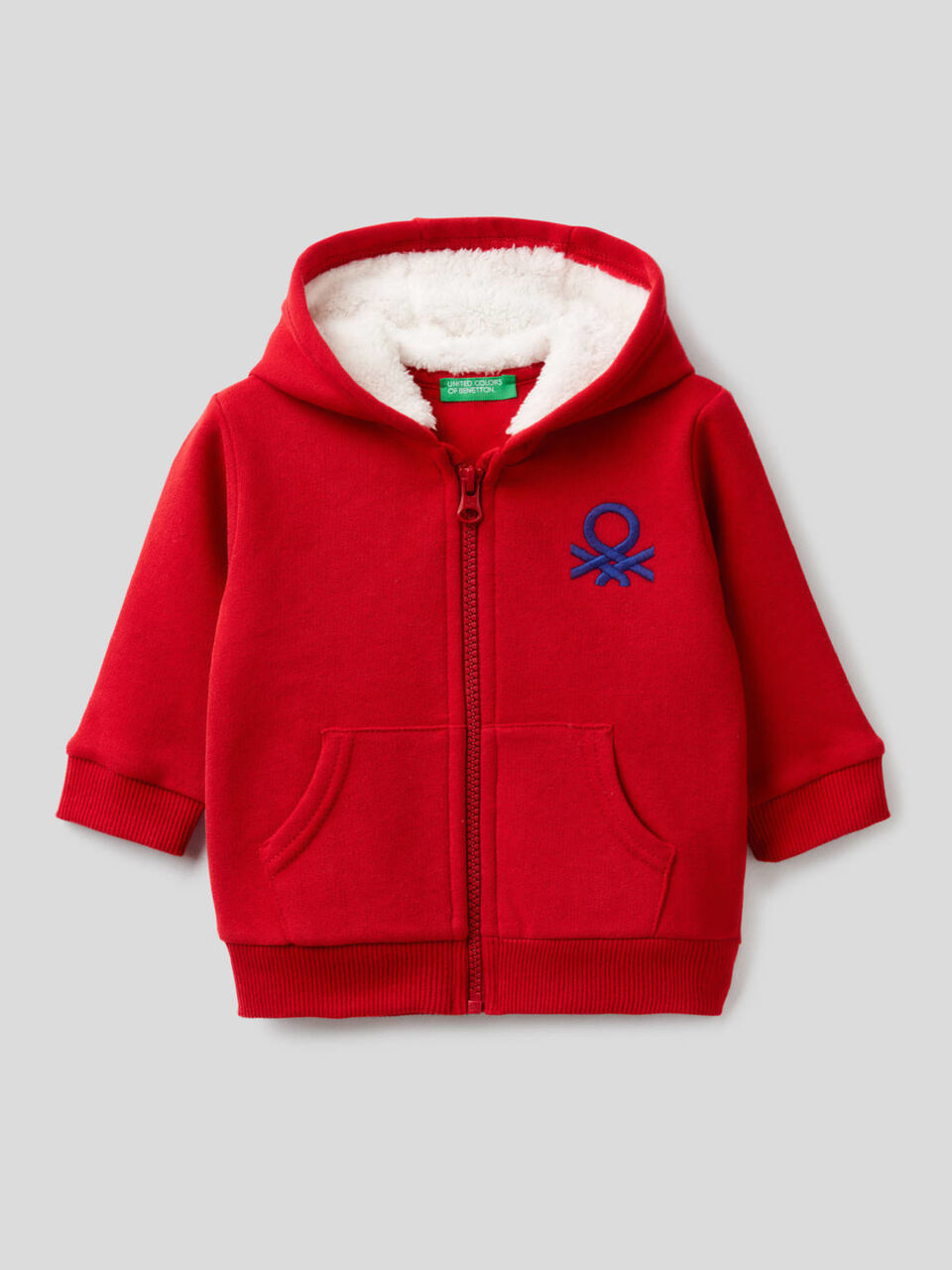 Sudadera con capucha forrada en tejido polar image number 1