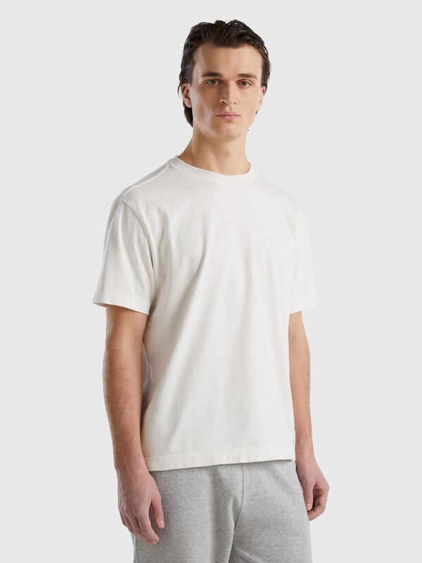 Camiseta de cuello redondo de 100 % algodón orgánico Hombre