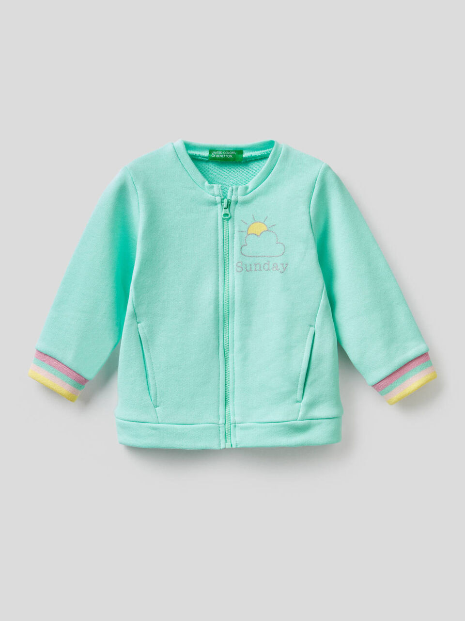 Sudadera de 100% algodón con cremallera image number null