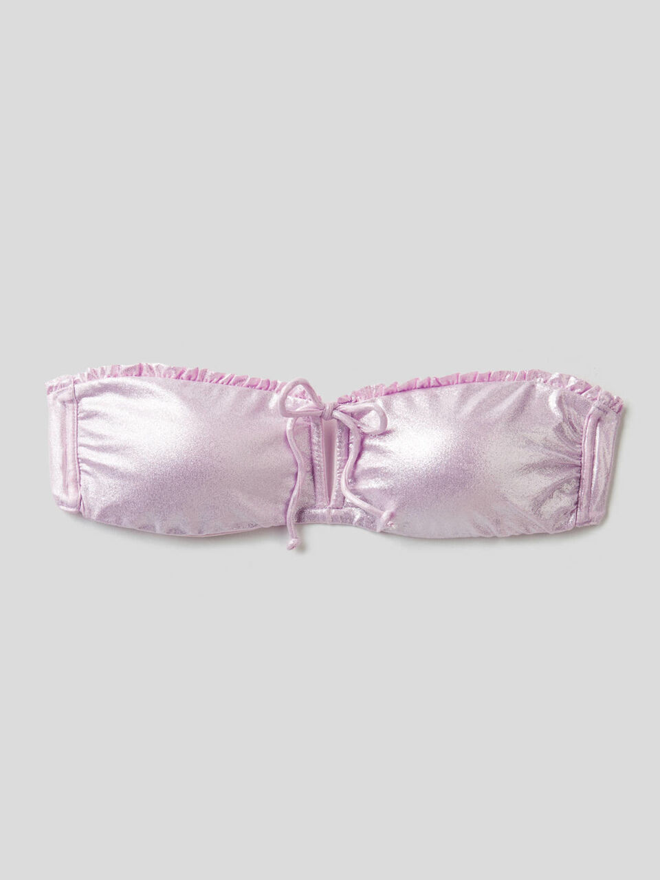 Sujetador de bikini bandeau de efecto laminado image number 1