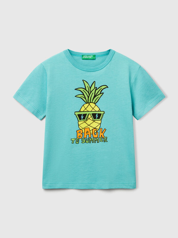 Camiseta de algodón orgánico con estampado Niño
