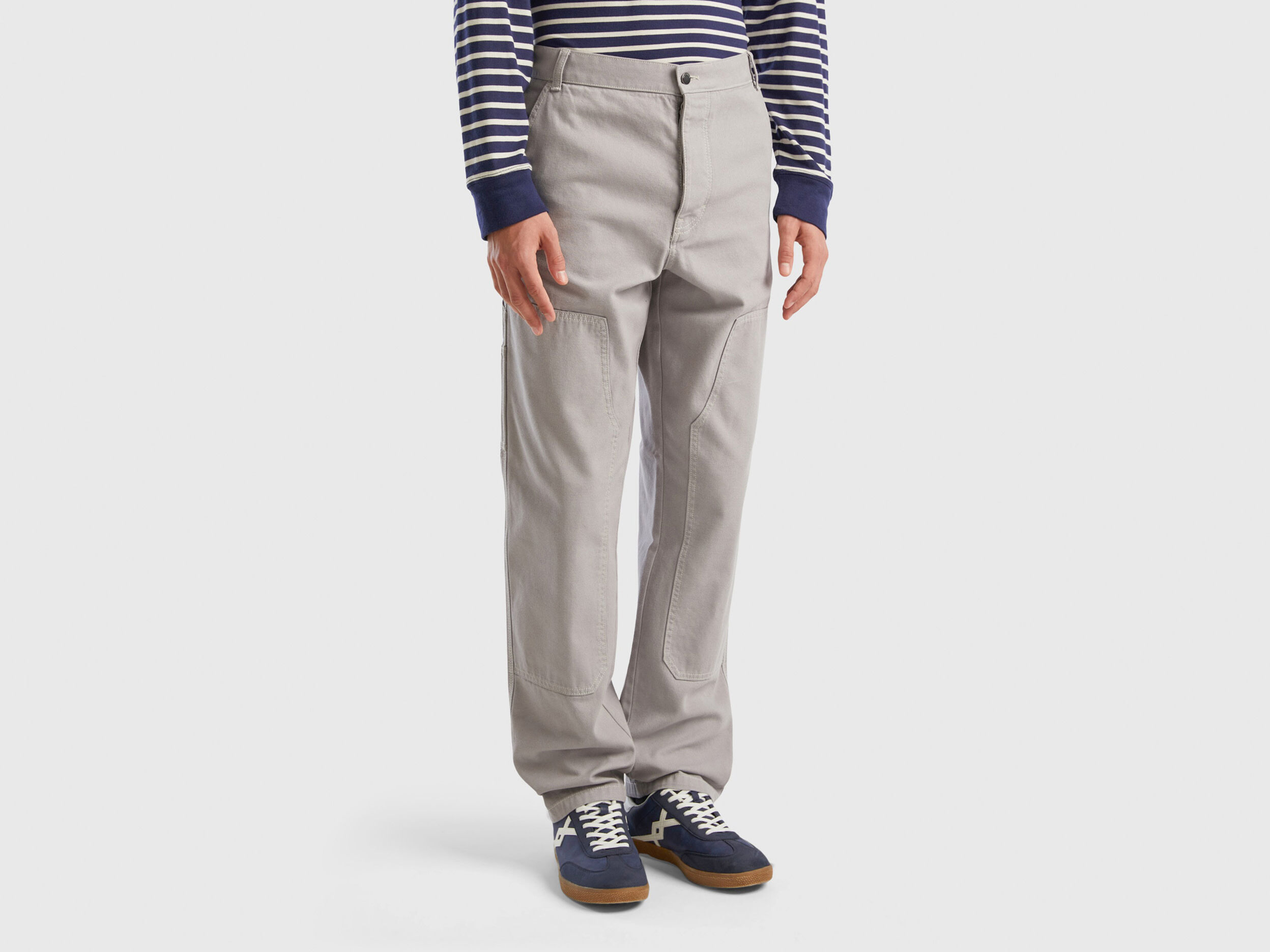 Pantalon de 2025 tela gris hombre