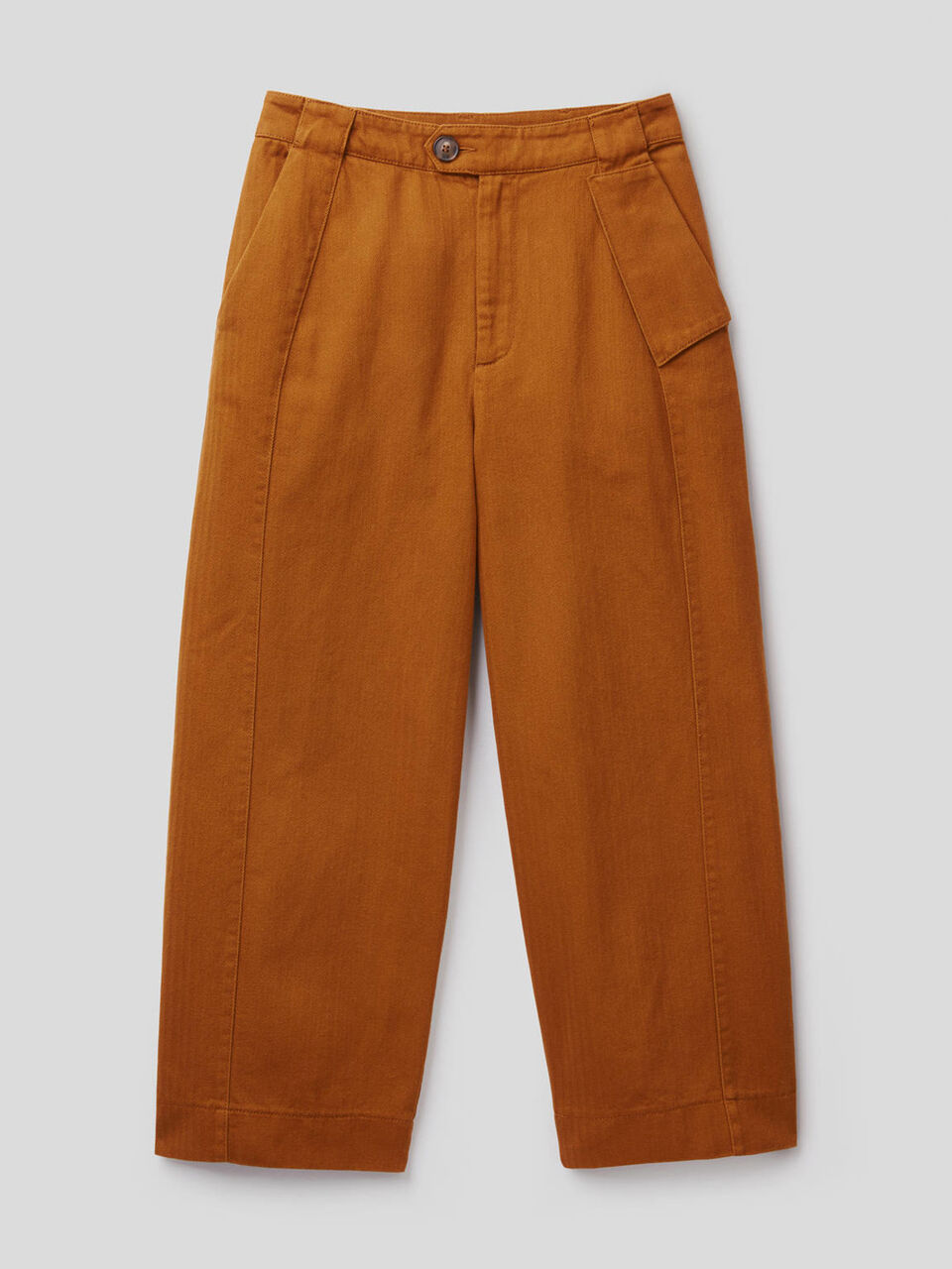 Pantalón de pernera amplia de 100% algodón image number null