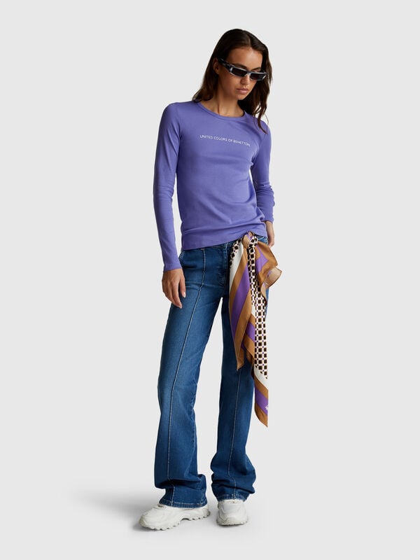 Camiseta de manga larga 100% algodón Camiseta de manga larga 100% algodón Mujer