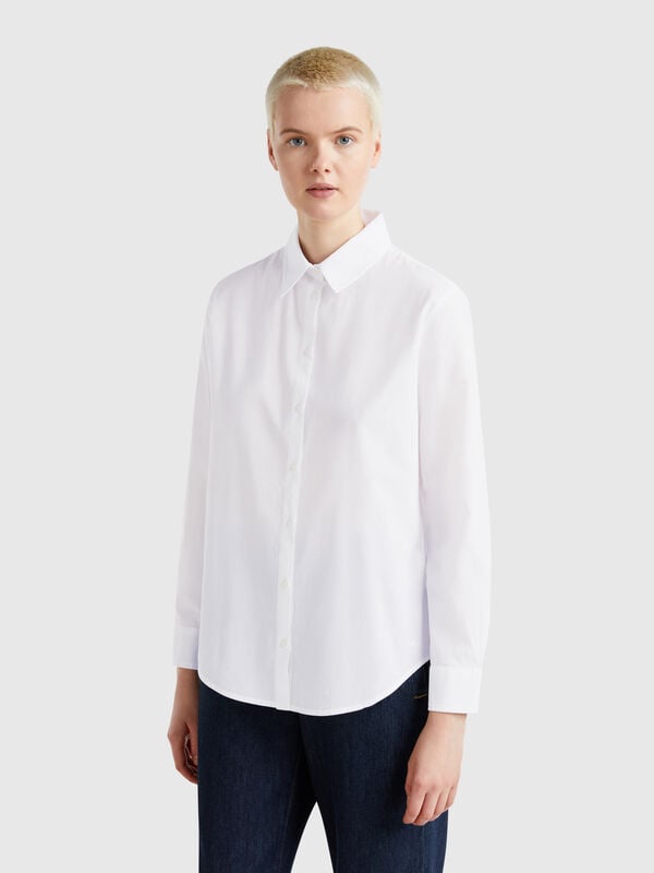 Camisa regular fit de algodón ligero Mujer