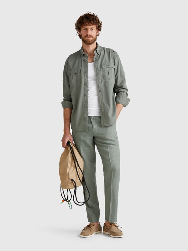 Chinos de puro lino Hombre