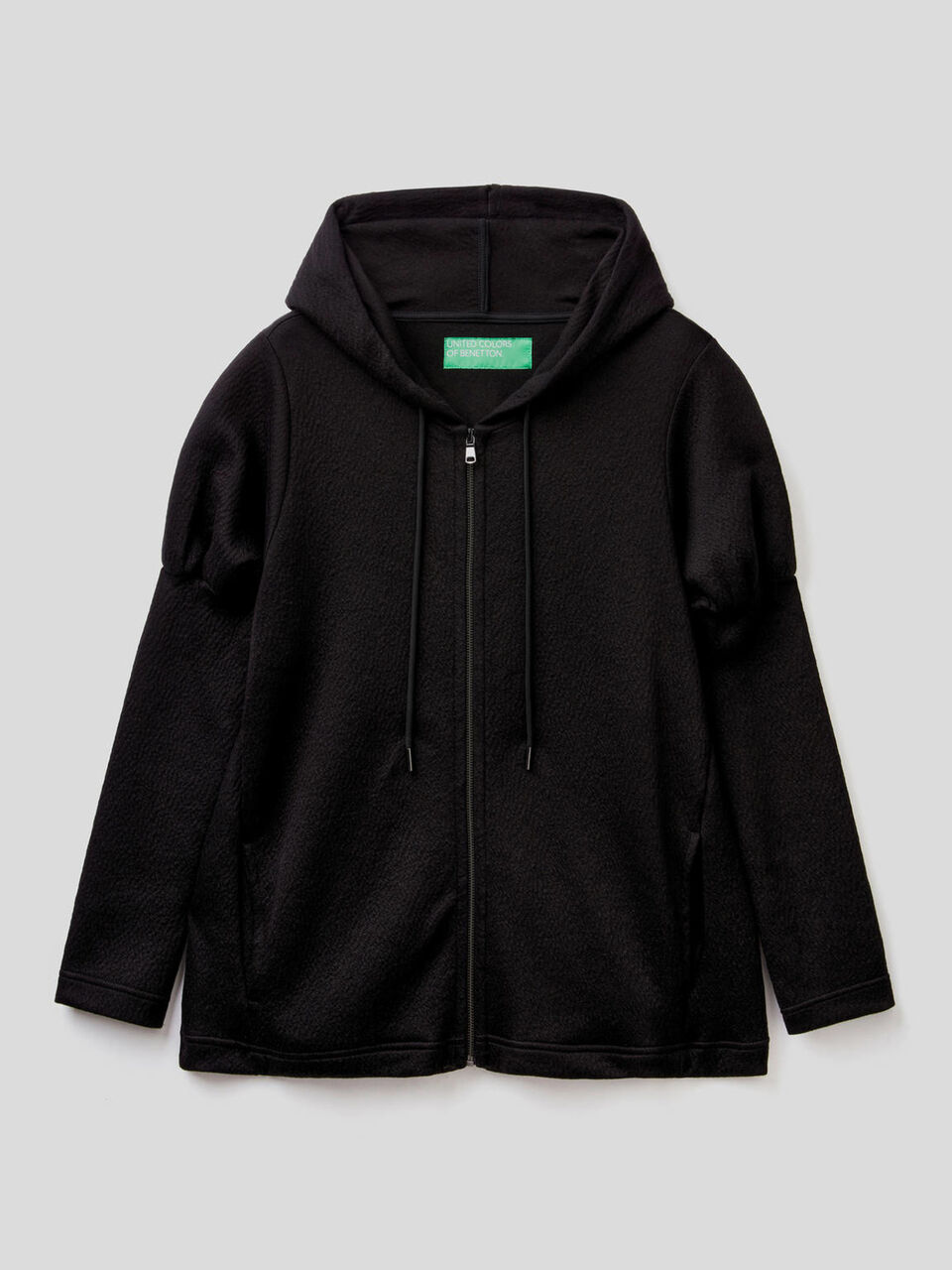 Sudadera con capucha y manga fruncida image number 1