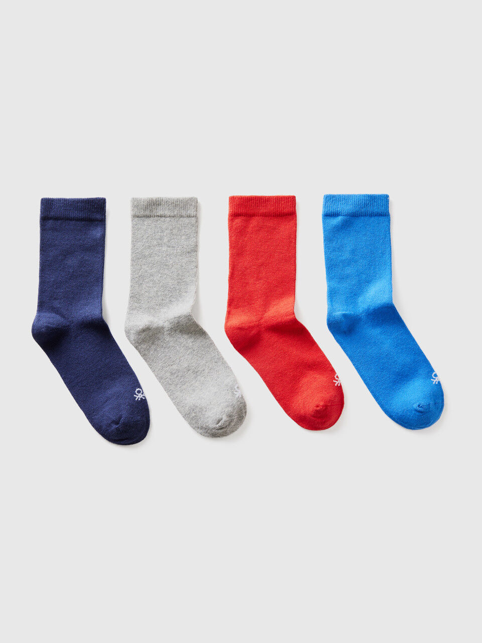 Cuatro pares de calcetines de algodón orgánico elástico