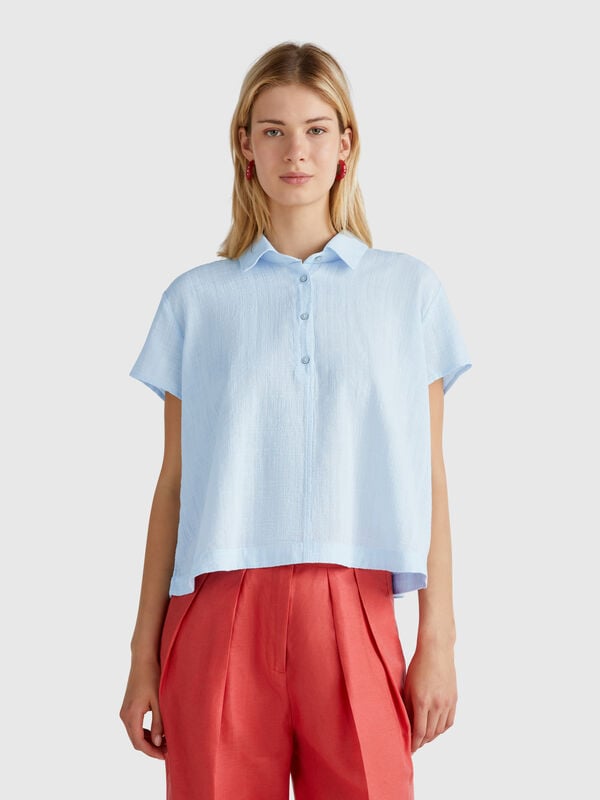 Camisa ligera de manga corta Mujer