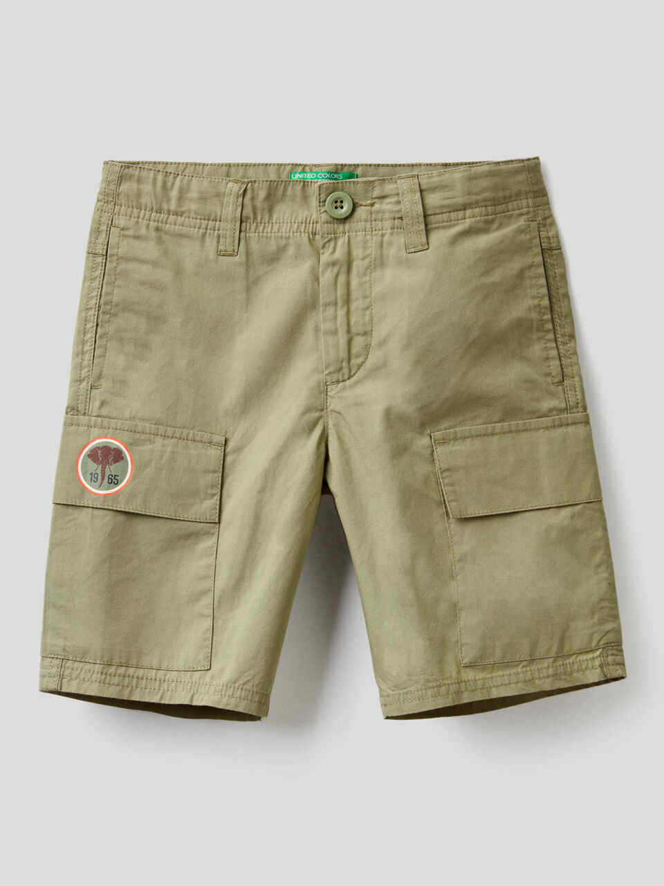 Bermudas cargo de 100% algodón image number 1