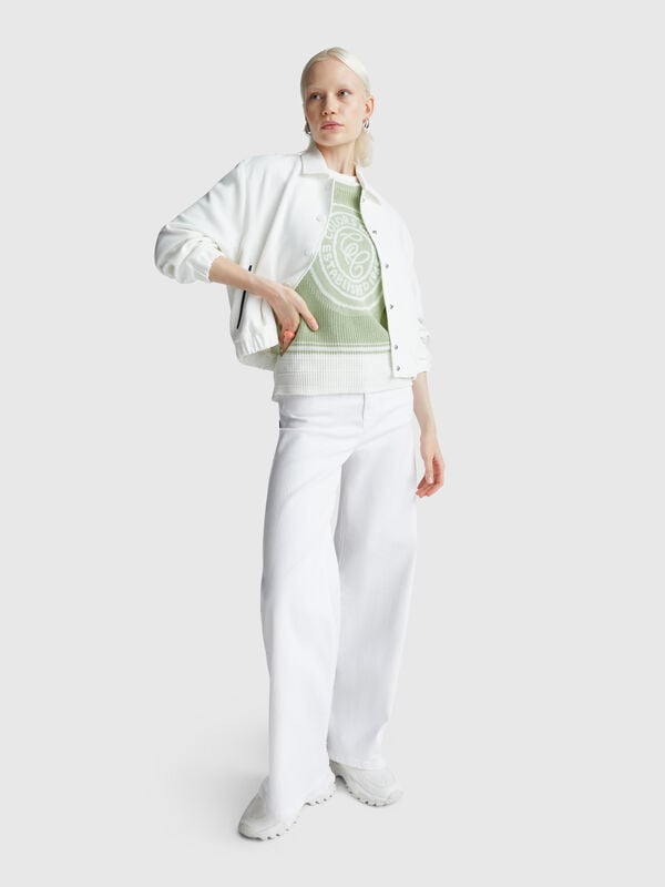 Chaqueta bomber de corte regular Mujer