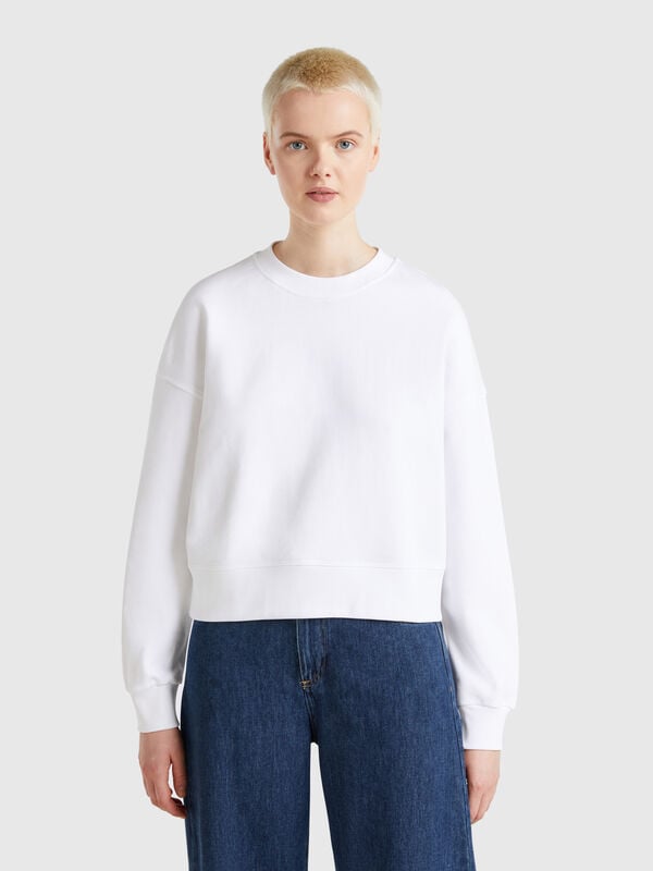 Sudadera 100% algodón con logo estampado Mujer