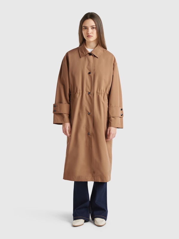 Parka larga con relleno extraíble Mujer