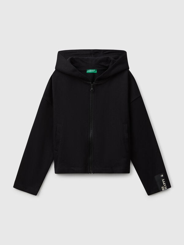 Sudadera con capucha y cremallera Niña