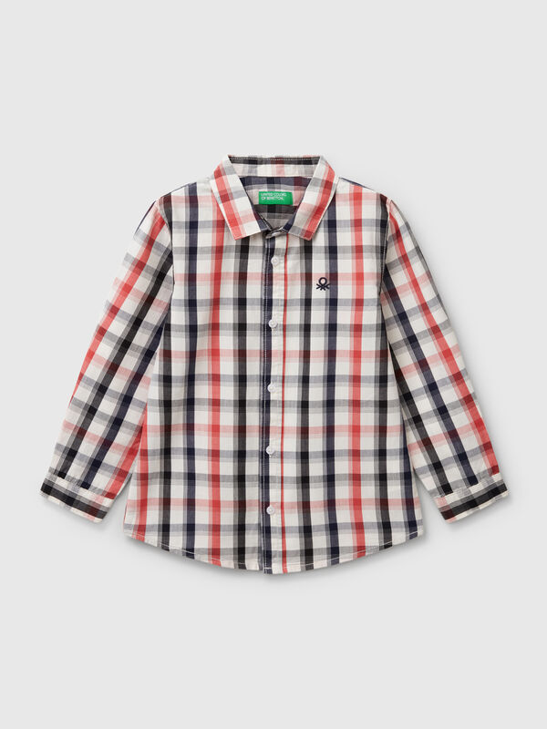 Camisa a cuadros de algodón puro Niño