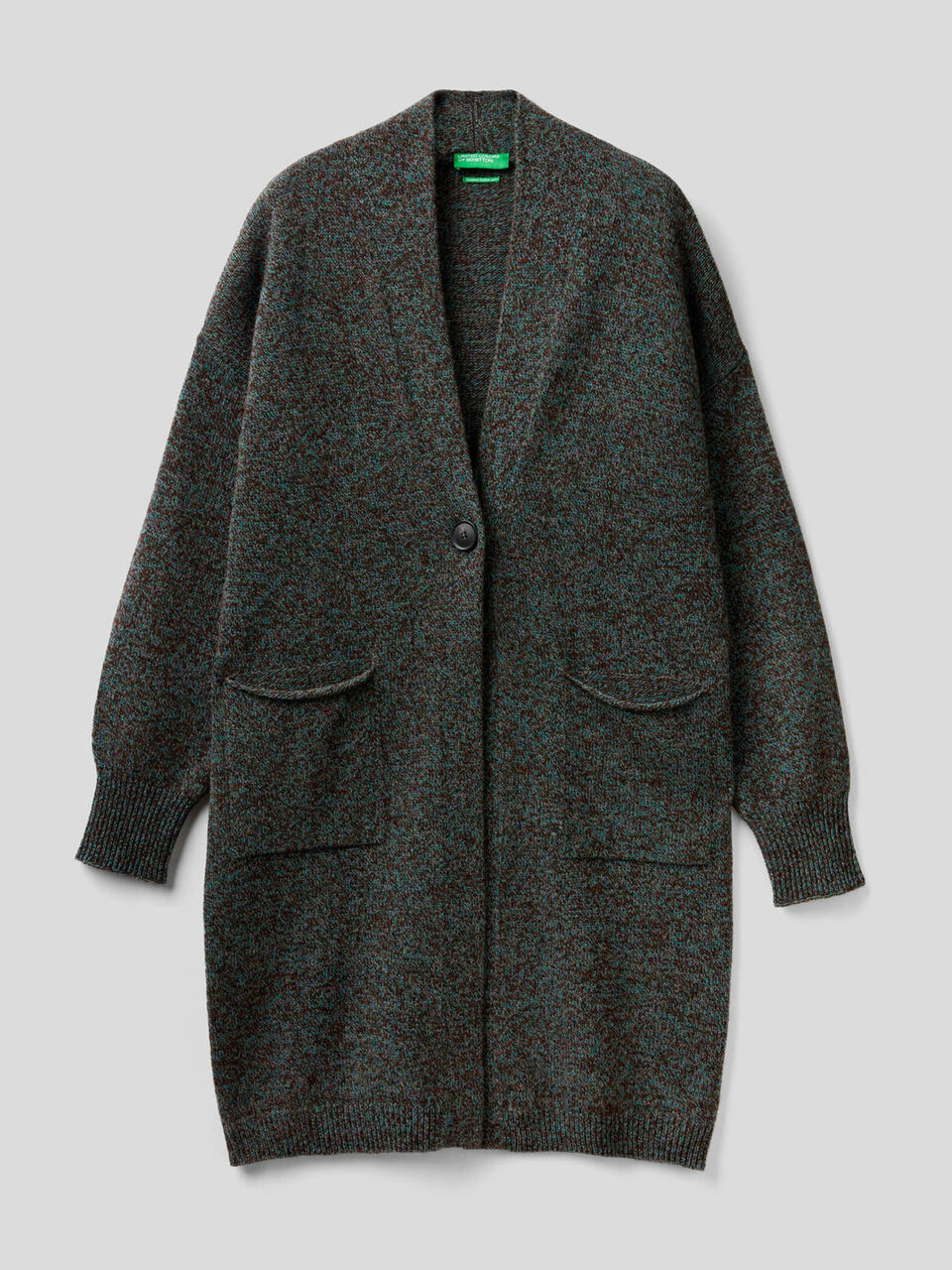 Abrigo de pura lana tricot Shetland image number 1