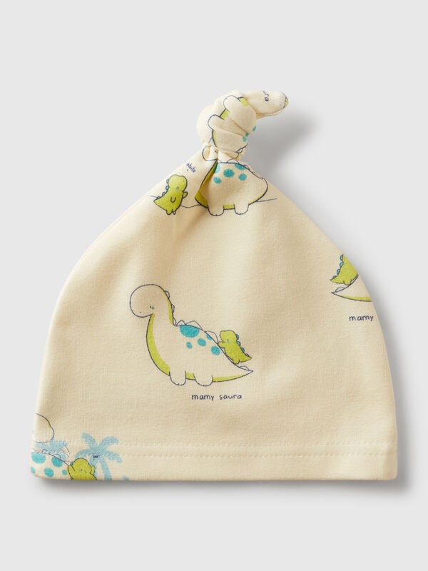Gorro estampado con nudo. Recién nacidos