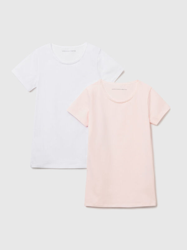 Dos camisetas de algodón elástico Niña