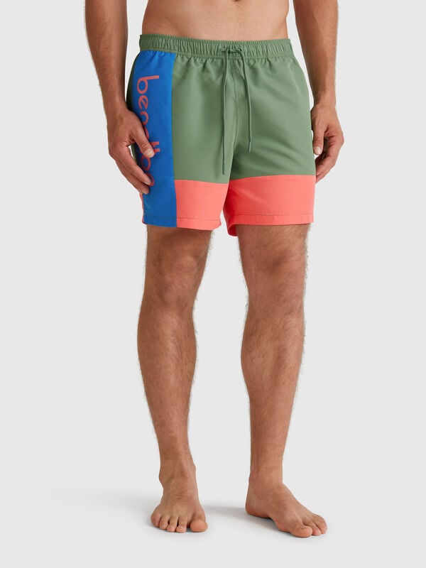 Bañador con bloques de color Hombre