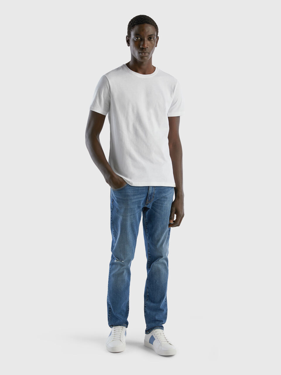 Distribuidor Camiseta Benetton Costa Rica - 100% Cotton Hombre Blancas