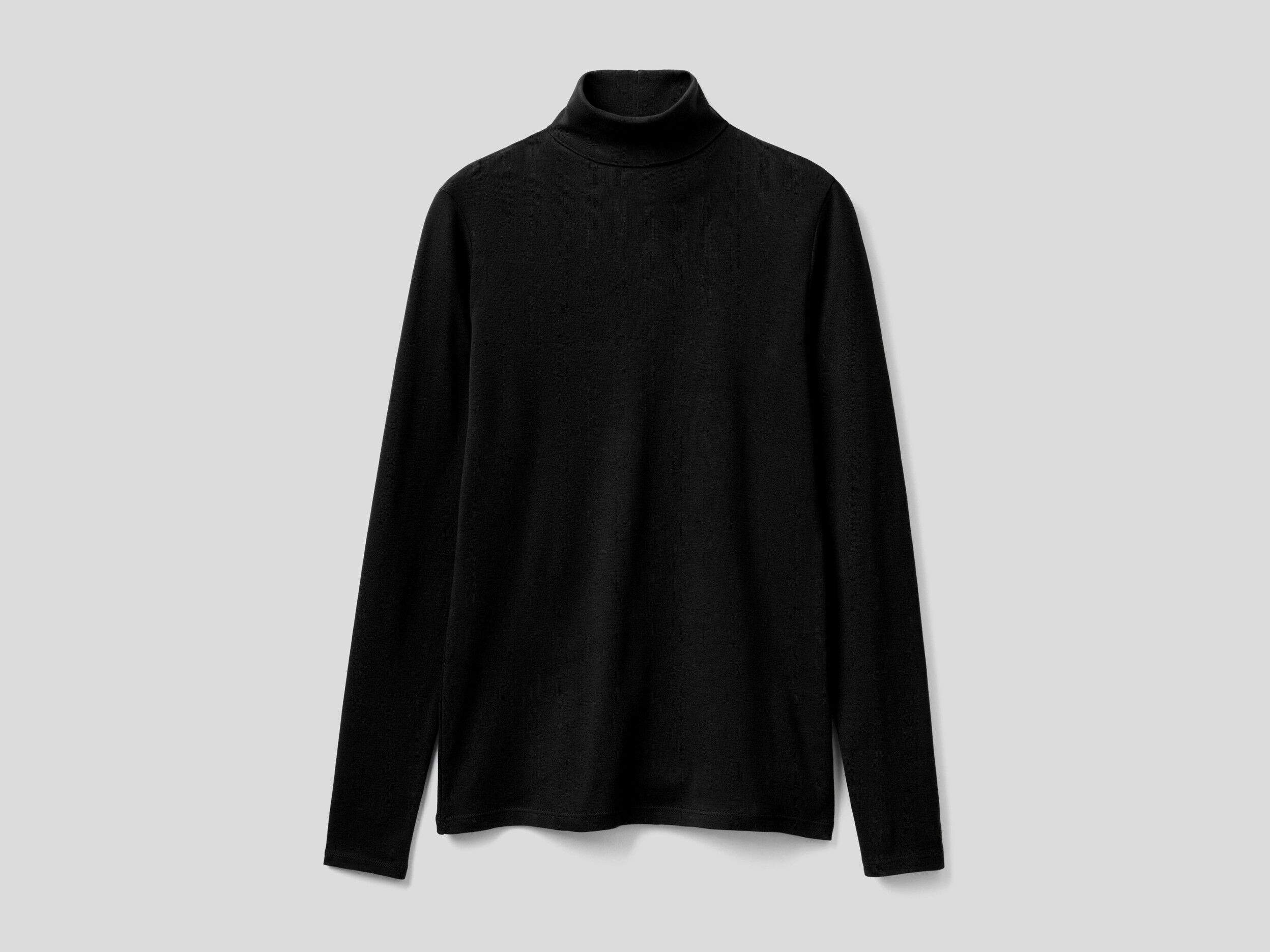 Camiseta manga larga cuello alto mujer sales