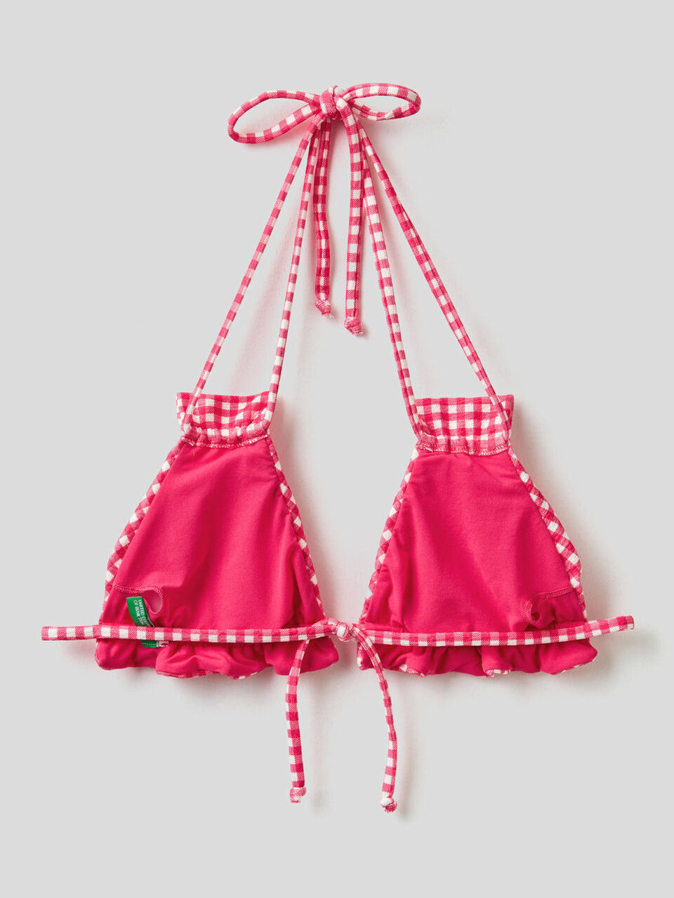Sujetador de bikini estampado con volantes image number 2