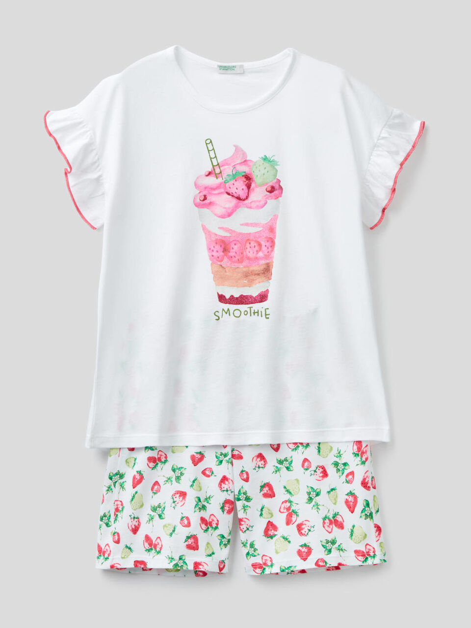 Pijama corto con camiseta y bermudas image number 1