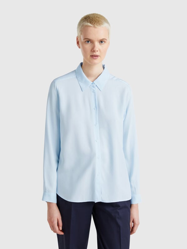 Camisa viscosa corte regular Mujer
