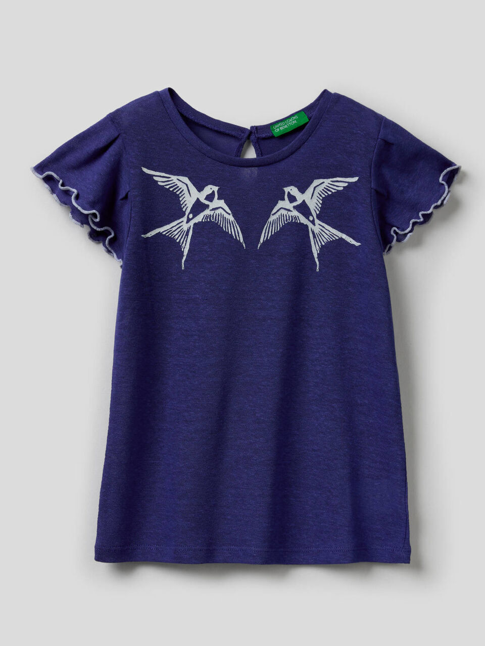 Camiseta con volantes en las mangas image number 1