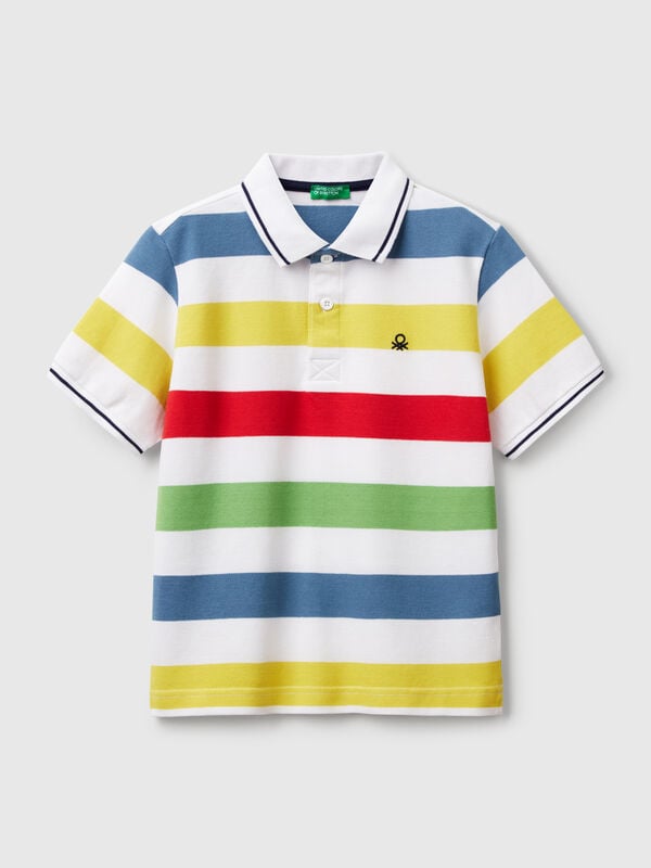 Polo manga corta rayas Niño