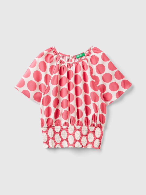 Blusa fluida de lunares