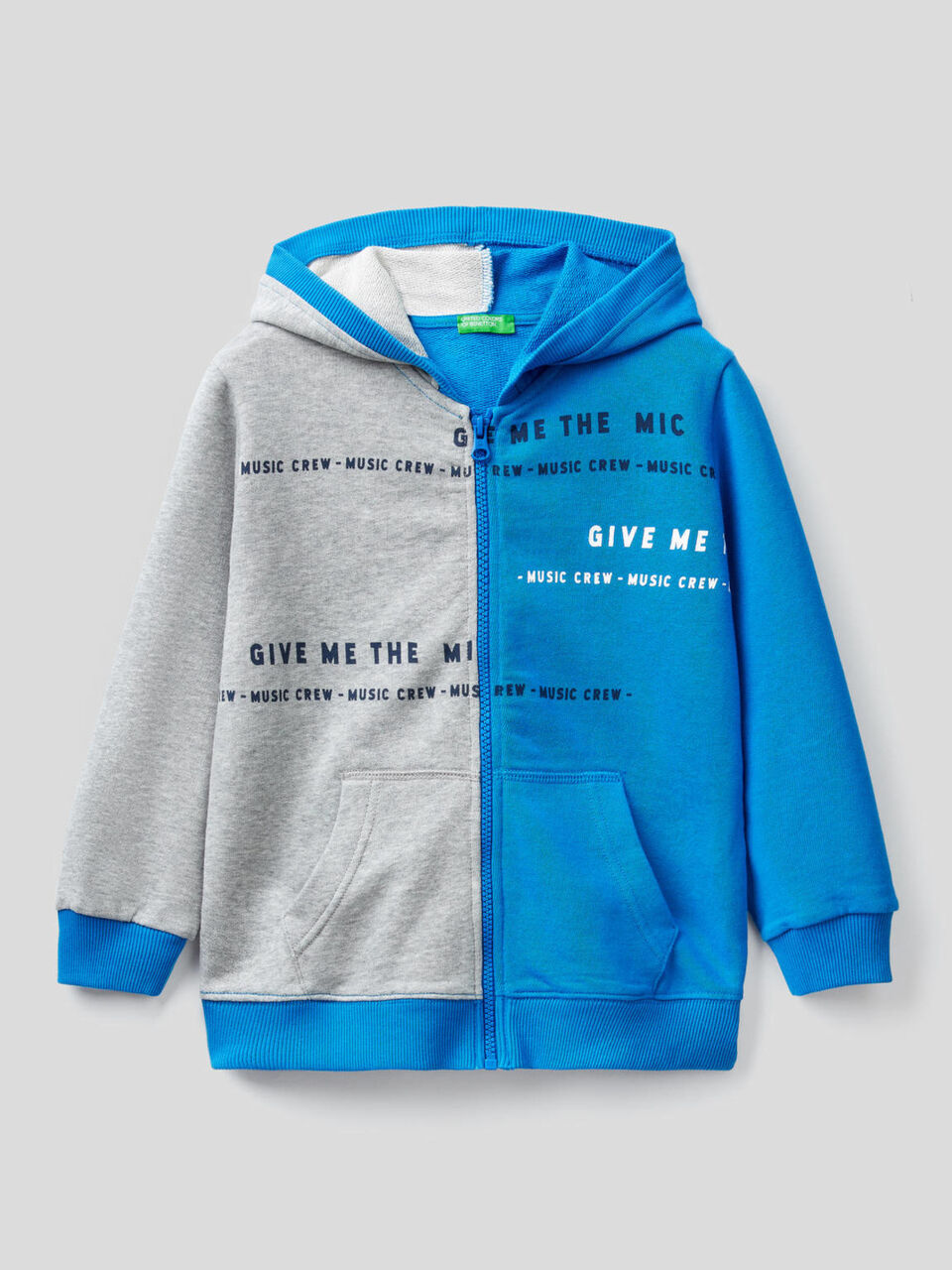 Sudadera bicolor con capucha image number 1