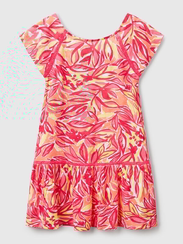 Vestido estampado tropical Niña