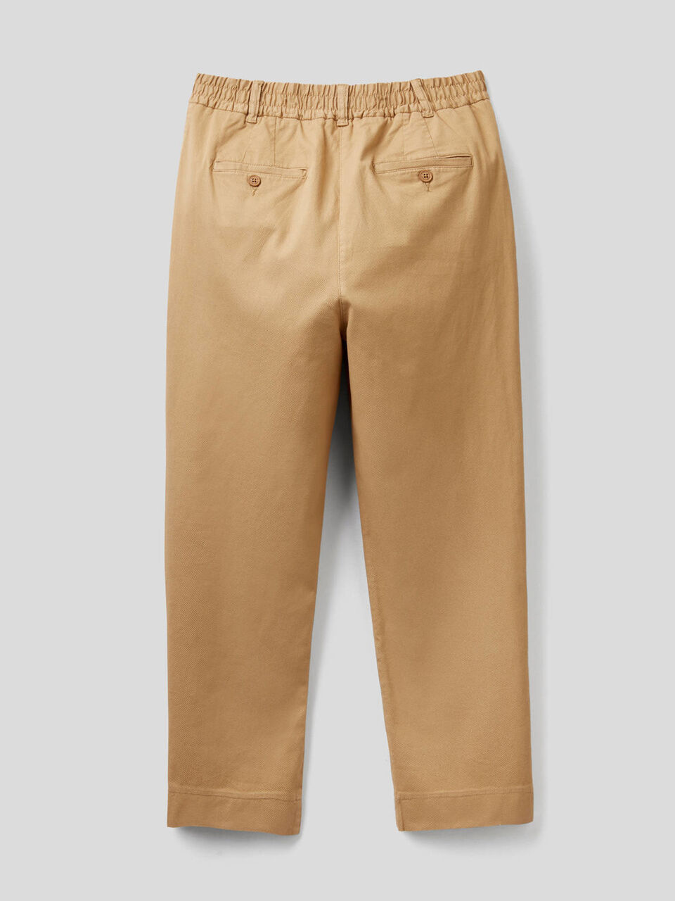Pantalón liso de algodón elástico image number 2