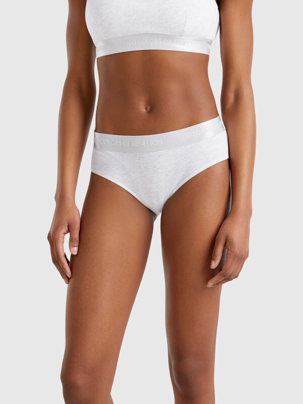 Braguita escotada de algodón elástico Mujer