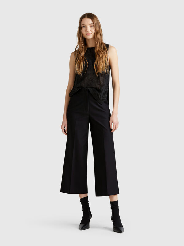 Pantalón cropped de talle alto Mujer