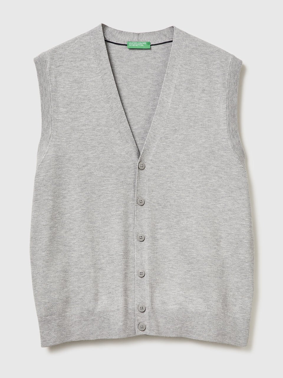 S/L V NECK SWEATER Hombre image number 1