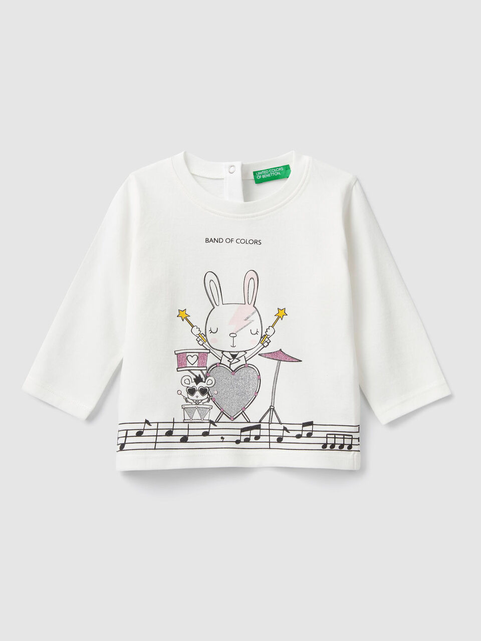 Camiseta con estampados de glitter image number 1