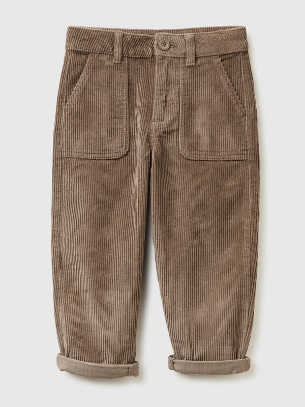 Pantalones de terciopelo con corte globo Niño