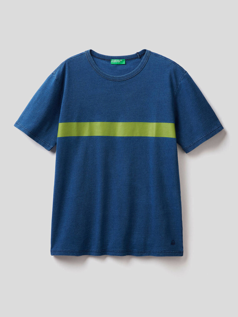 Camiseta de 100 % algodón con teñido índigo image number 1