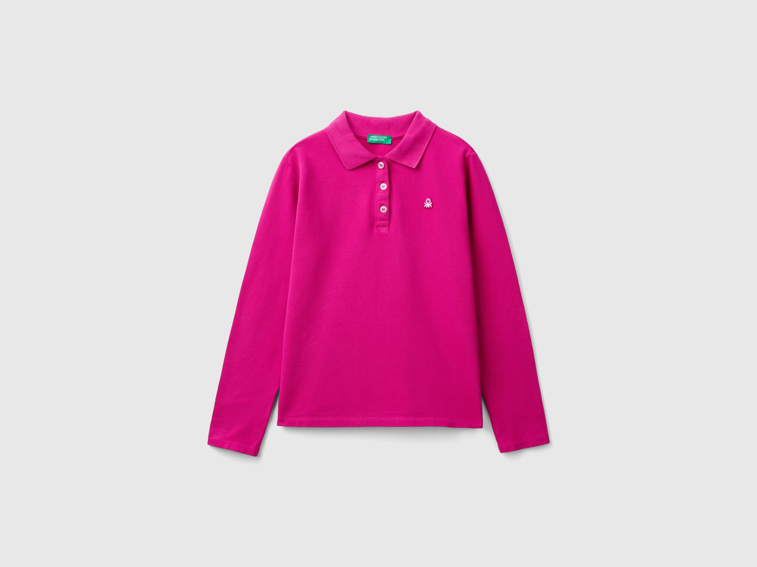 Polo manga larga mujer benetton shop
