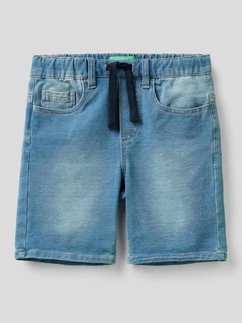 Bermudas de felpa de efecto denim image number null