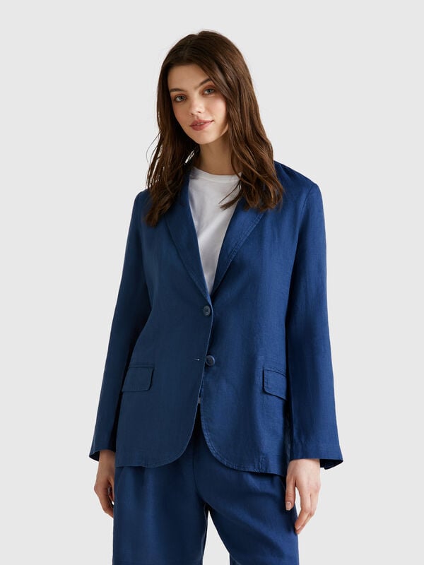 Blazer de puro lino Mujer