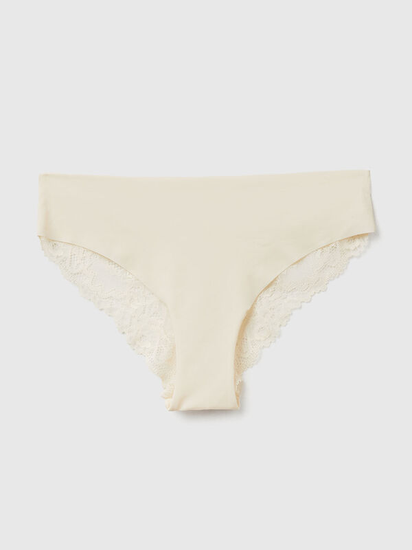 Brasileña elástica con encaje Mujer