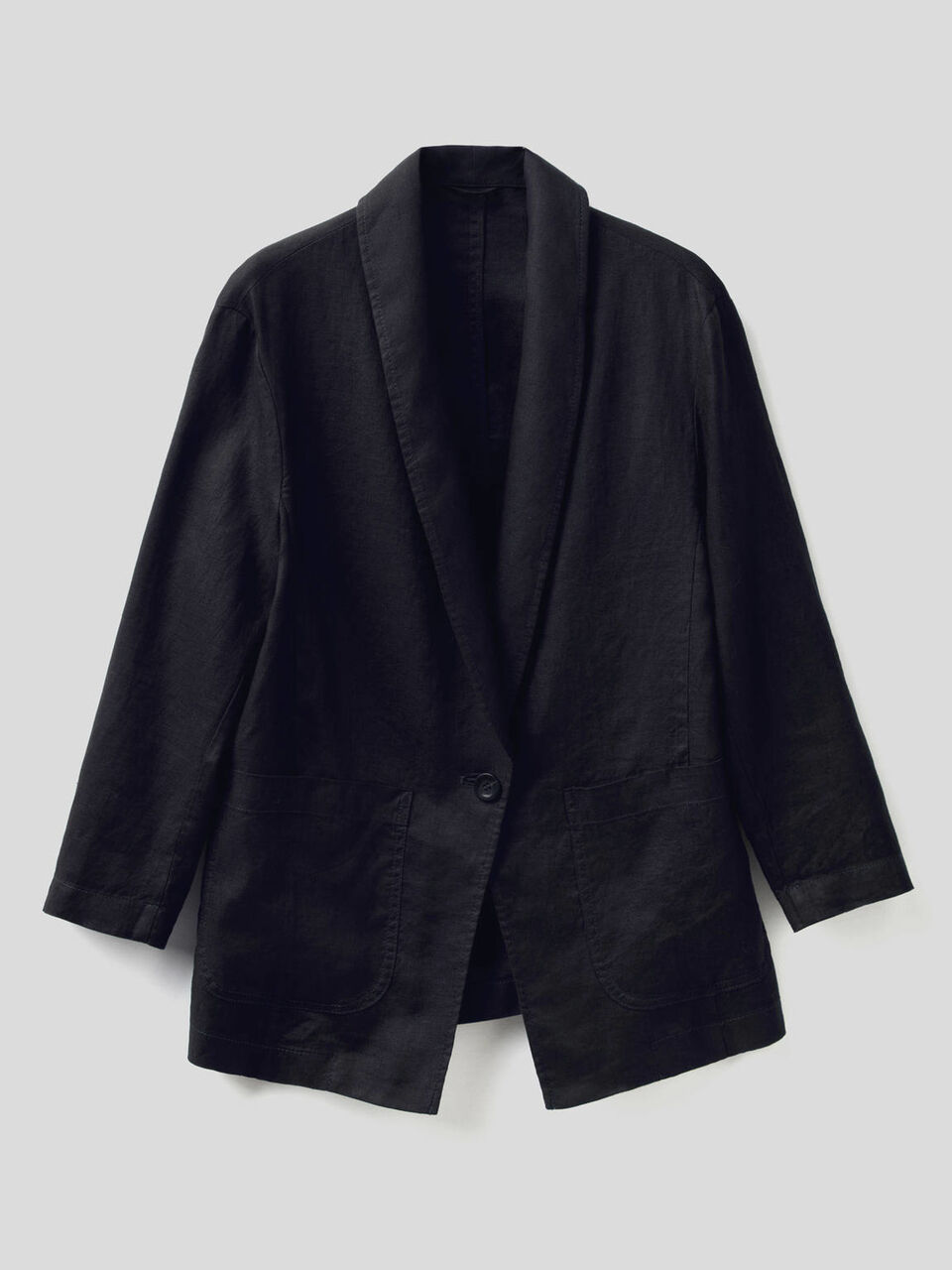 Blazer de lino con manga francesa image number 1