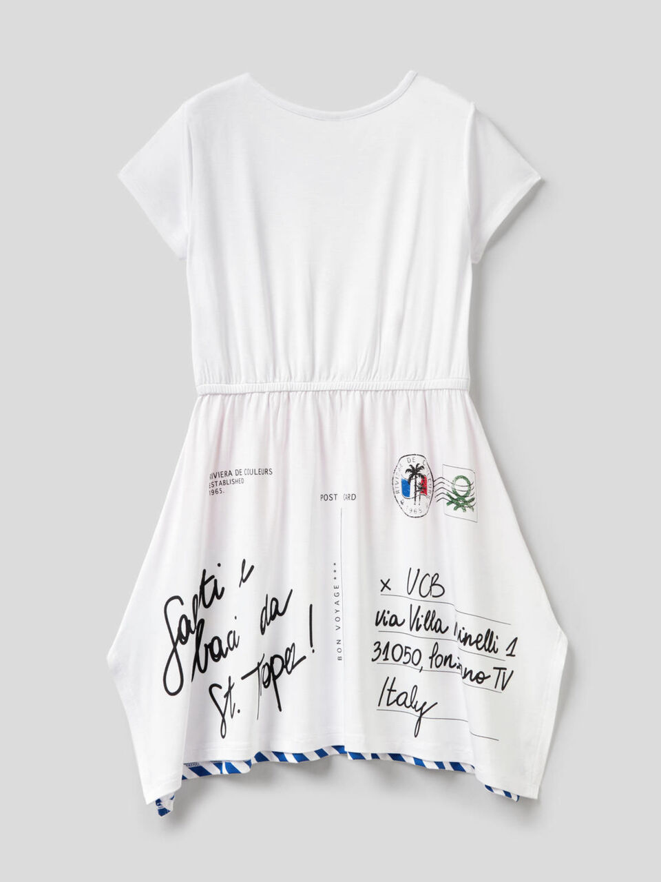 Vestido con estampado de postal image number 2