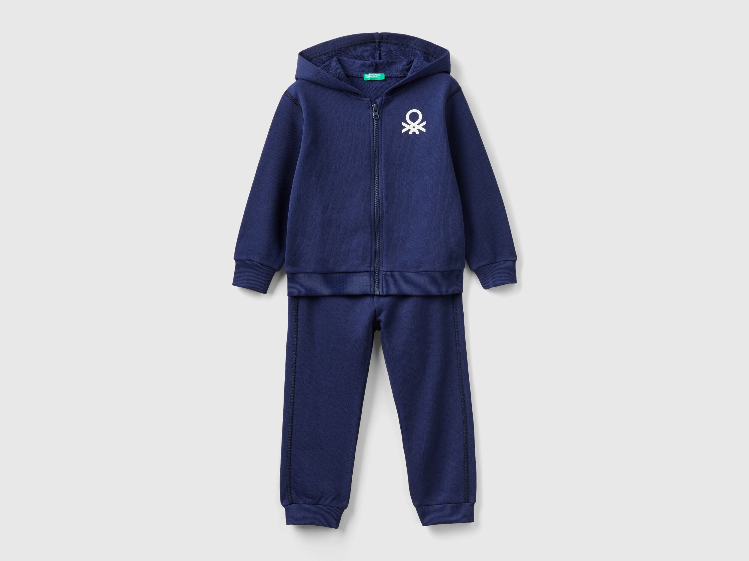 Ch ndal de felpa de 100 algod n Azul Oscuro Benetton